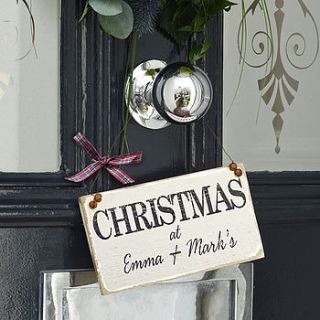 personalised classic christmas sign by delightful living