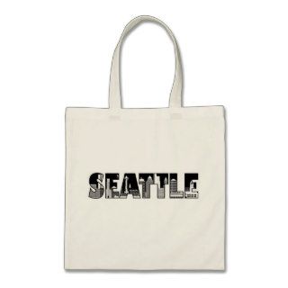 Seattle Washington City Skyline Silhouette Bag