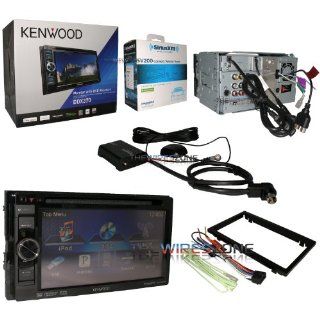Kenwood DDX370 In Dash 6.1" LCD Touchscreen Double DIN DVD//USB Car Stereo Receiver with iPod/iPhone Support + SiriusXM Connect Vehicle Tuner  Touch Screen Car Stereo 
