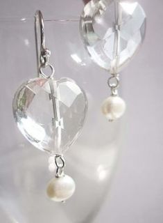 pearl and crystal earrings by milly moore