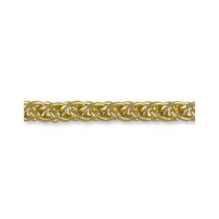 Wheat Link Chain 3mm Satin Hamilton Gold Plated (Foot)