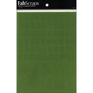 Fabscraps Self Adhesive Laminated Numbers, Symbols   Green