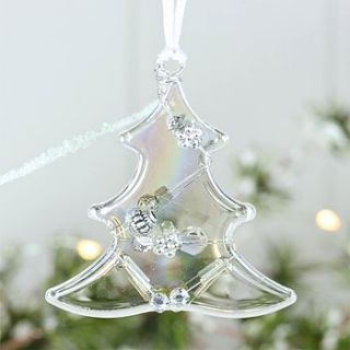 small iridescent glass tree decoration by lisa angel homeware and gifts