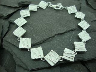 satin wave bracelet by summer and silver