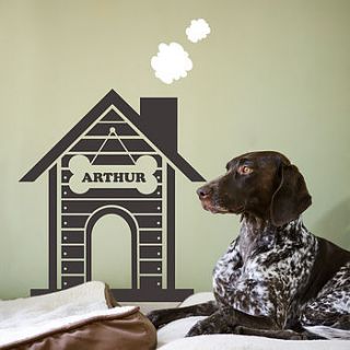 personalised dog house wall sticker by snuggledust studios