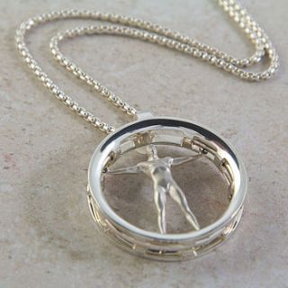 vitruvian man pendant by saxons of oxford