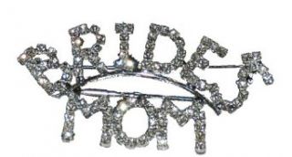 Crystal Rhinestone Mother of the Bride/ Bride's Mom Pin Brooche Clothing