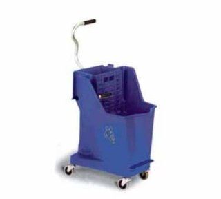 Continental Commercial 351 BL   35 Qt Unibody Mop Bucket w/ Wringer, Caution Symbol, Blue   Cleaning Buckets