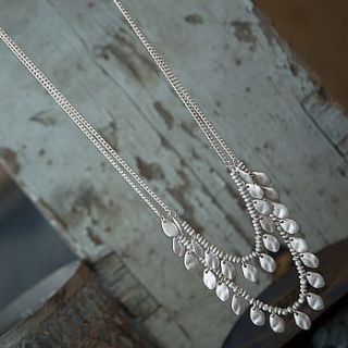 long double strand necklace with discs by tutti&co