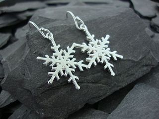 silver snowflake earrings by summer and silver
