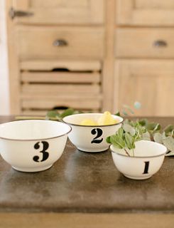 enamel 123 bowls by rose & grey