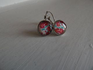 cabochon glass earrings by simply chic gift boutique