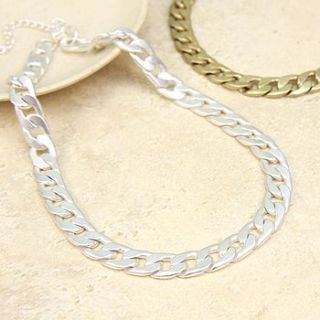 matt curb chain necklace by lisa angel