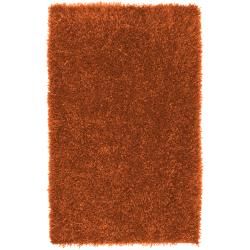Hand woven Orange Ares Soft Plush Shag Rug (8' x 10'6) 7x9   10x14 Rugs