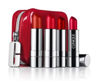 Clinique Party Red Mini Lipstick 4 piece Set —
