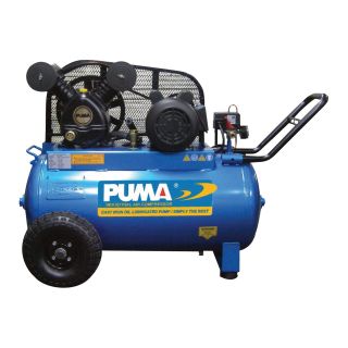Puma Oil-Lube Belt Drive Single-Stage Portable Air Compressors — 2 HP, 20-Gallon, Horizontal, Model# PK5020  2   9 CFM Air Compressors