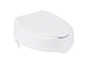 Drive Medical Raised Toilet Seat with Lock and Lid , White, 6" Health & Personal Care