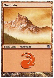 Magic the Gathering Mountain (346)   9th Edition Toys & Games