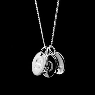 initial charm necklaces by strange of london jewellery