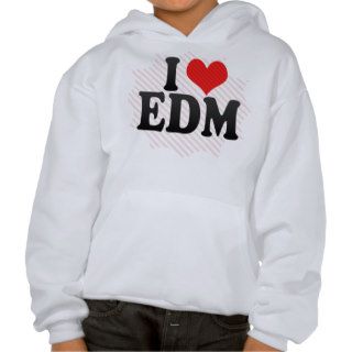I Love EDM Hooded Sweatshirts