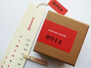 perforated paper calendar by harrington&squires