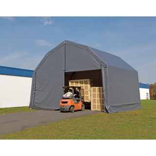 ShelterLogic Peak Style Double Wide Garage/Storage Shelter — 24ft.L x 22ft.W x 13ft.H  House Style Instant Garages