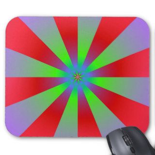 Sunbeams in Red Lilac and Green Mousepad