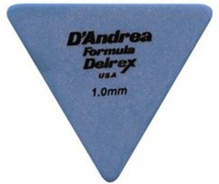 D'Andrea TD355 1.0HV Formula Delrex Guitar Picks, 12 Piece, Blue, 1.0mm, Heavy Musical Instruments