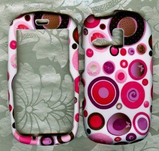 Pink Dot Rubberized snap on case Samsung r355 R355c Straight Talk Phone Cover Cell Phones & Accessories