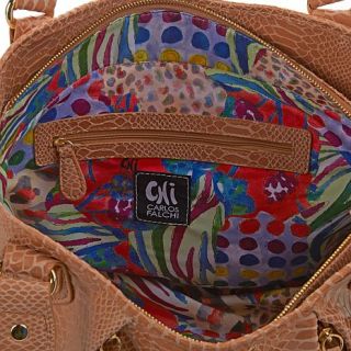 Chi by Falchi Embossed Suede Bag