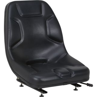 Concentric Universal Replacement Skid-Steer Seat — Black, Model# 460  Forklift   Material Handling Seats
