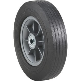 Martin Flat Free Solid Rubber Tire and Poly Wheel — 10 x 275 Tire, Model# ZP1102RT-2C2  Flat Free Hand Truck Wheels