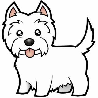 Cartoon West Highland White Terrier Photo Cutout