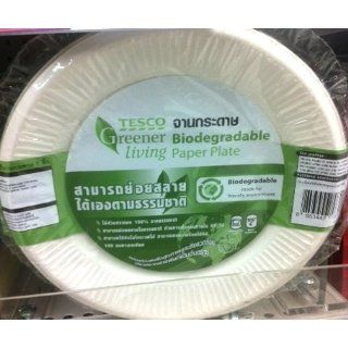 Biodegradable Paper Plates 7 Inches Diameter, Heat Resistance and Microwave Safe (Pack of 10 Plates)