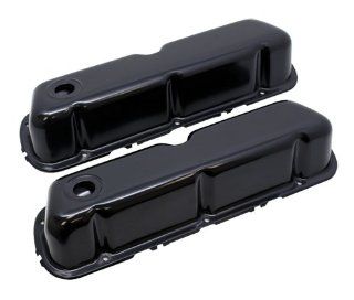 1962 85 Ford Small Block 260 289 302 351W Steel Valve Covers   Black Automotive