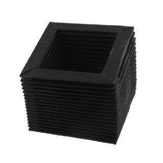 Black 100mm x 100mm x15mm Flexible Accordion Dust Cover for Machine   Power Lathe Accessories  