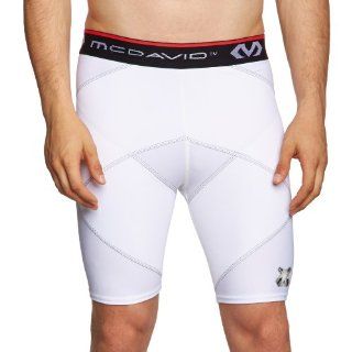 McDavid 8200 Cross Compression Shorts with Hip Spica   White  Sports & Outdoors