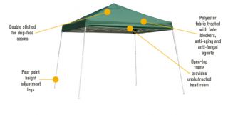 ShelterLogic Sport Series Pop-Up Canopy — 12ft. x 12ft., Open Top, Slant Leg  Pop Up Canopies