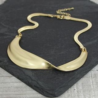 matte metal twist necklace by my posh shop