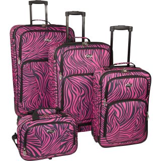 U.S. Traveler Fashion Zebra 4 Piece Spinner Set