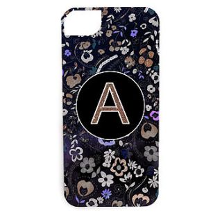 personalised gold floral case for the iphone by nikki strange