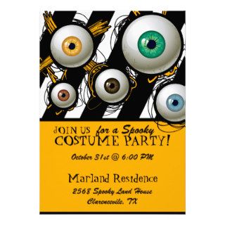 Spooky Eyeballs Halloween Party Invite