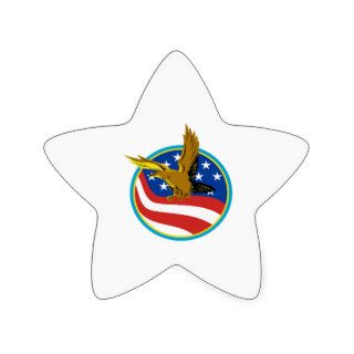American Eagle Carry USA Flag Retro Star Sticker