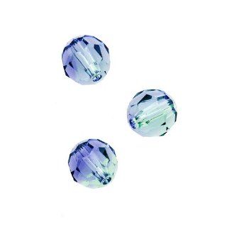 SWAROVSKI ELEMENTS Crystal #5000 6mm Round Beads Provence Lavender / Chrysolite Blend (10)
