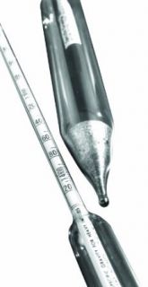 Thomas Durac Specific Gravity Plain Form Hydrometer, Heavier Than Water, 1.000 to 2.000 Range, 300mm Length Science Lab Hydrometers