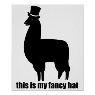 This Is My Fancy Hat Llama Poster
