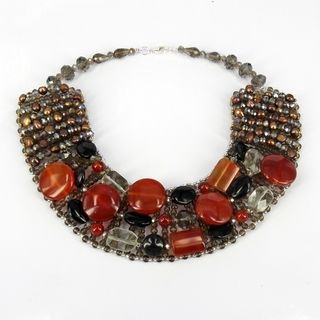Exquisite Charm Mix Stone Autumn Collar Necklace (Thailand) Necklaces