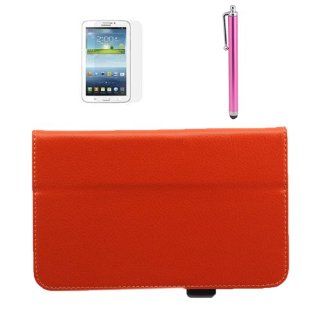 Anleo FlipStand Case Cover With Free Membrane And Screeen Pen for Samsung Galaxy Tab 3 7.0 P3200 Multiple Color Gift Available For Your Convenient (Blue) Cell Phones & Accessories