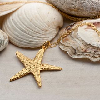 gold starfish necklaces by cabbage white england