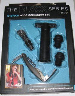 The Black Series 5 Piece Wine Accessory Set By Shift  